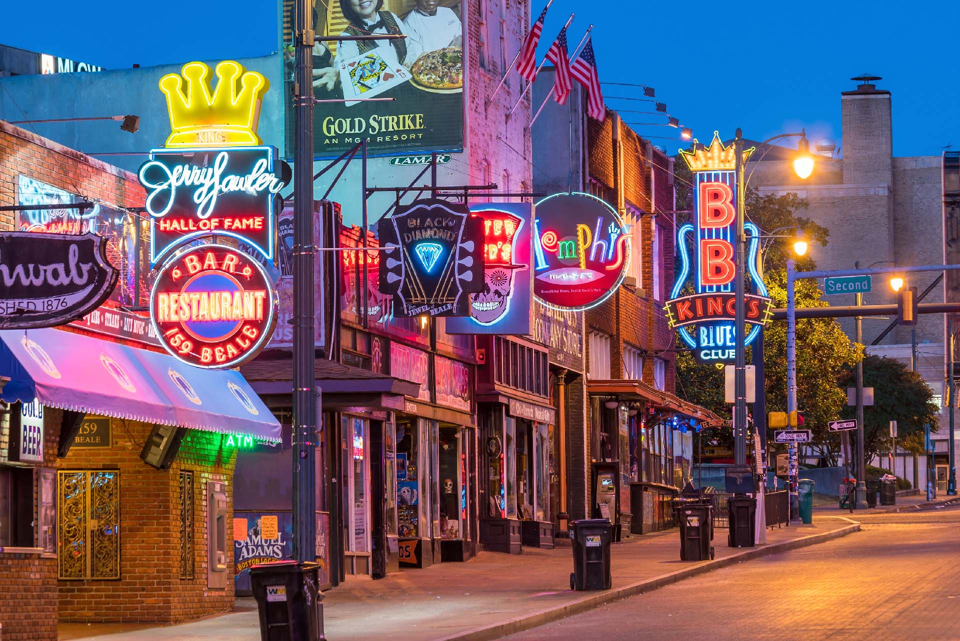 Memphis,,Usa,-,Nov,12:,Neon,Signs,Of,Famous,Blues